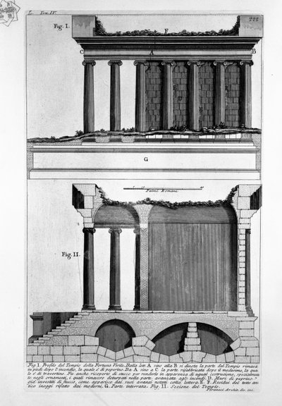 Temple of Portunus by Giovanni Battista Piranesi